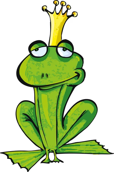 卡通青蛙王子冠 — 图库矢量图片