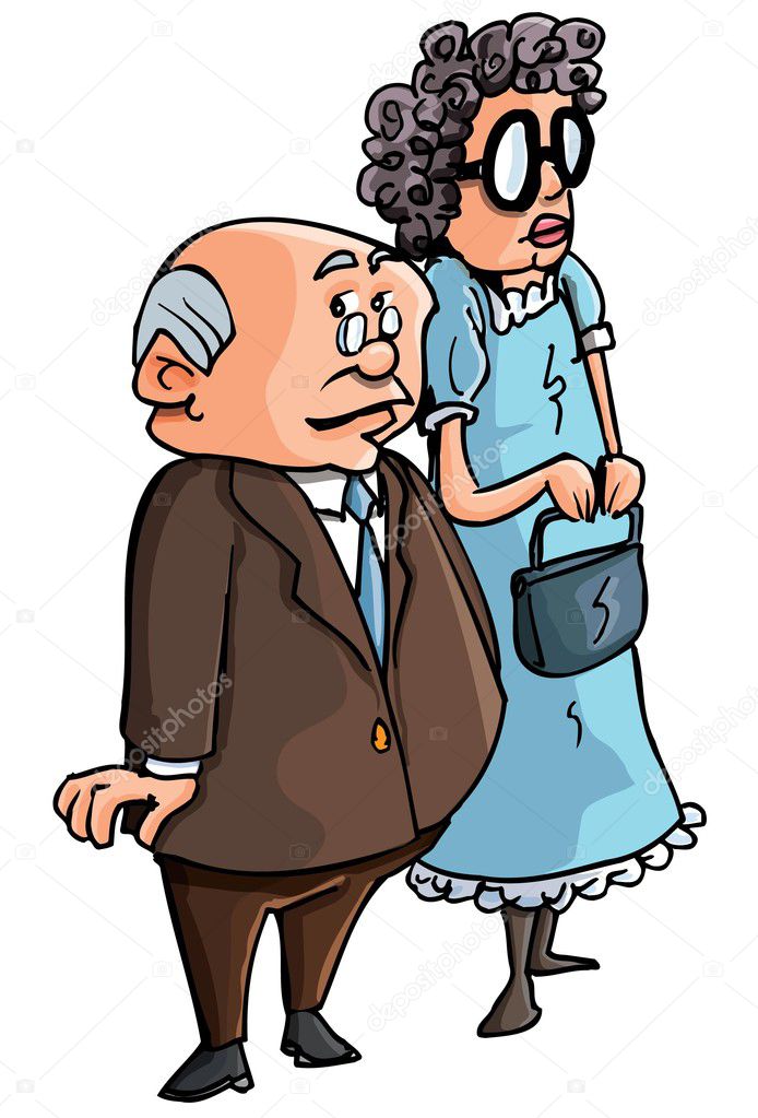 Cartoon of old couple Stock Vector Image by ©antonbrand #7927350