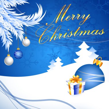 Blue and White Christmas clipart