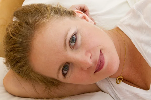 stock image Blonde Woman in the Bed