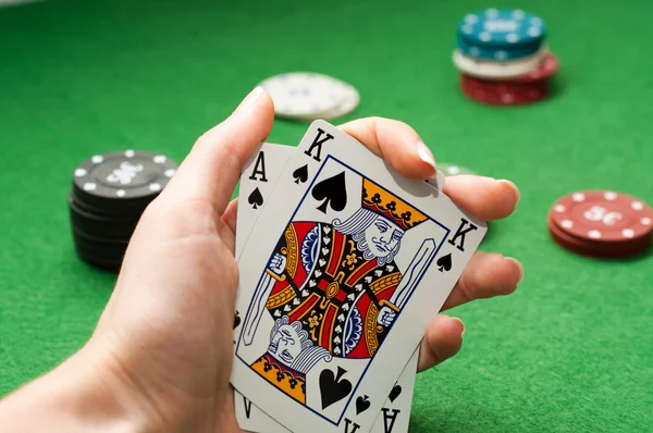 Poker-Gewinnkombination — Stockfoto