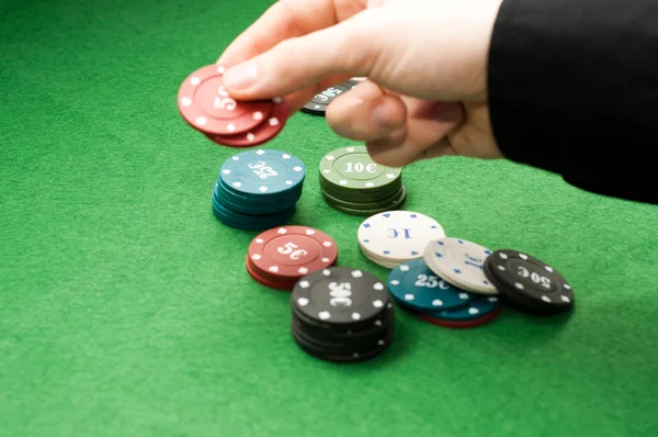 Makung rate im pokerspiel — Stockfoto
