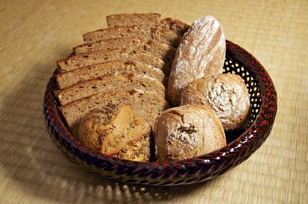 stock image Basket of Bread and Buns