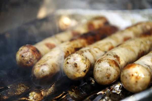 Fried Sausages on the grill — Stock Photo, Image