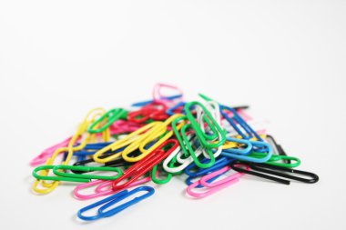 Colored Paper Clips clipart