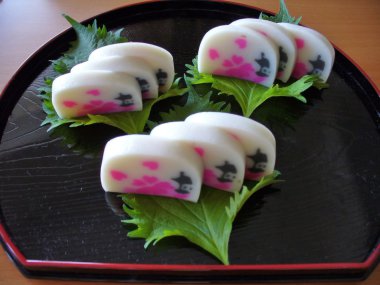 Kamaboko, a Japanese pastry made of Fish clipart