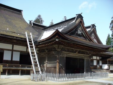 erken ilkbaharda Japon Tapınağı