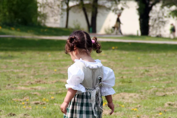 Little Girl in a traditional Bavarian Dress — Stock Photo, Image