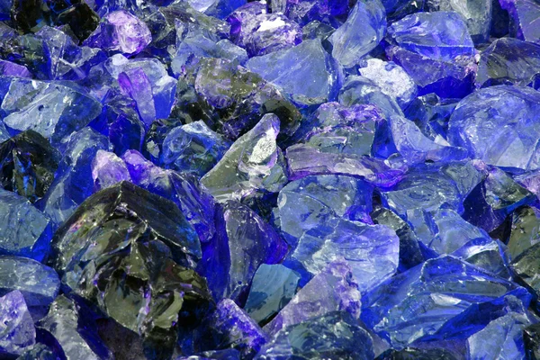 Cacos de vidro azul — Fotografia de Stock
