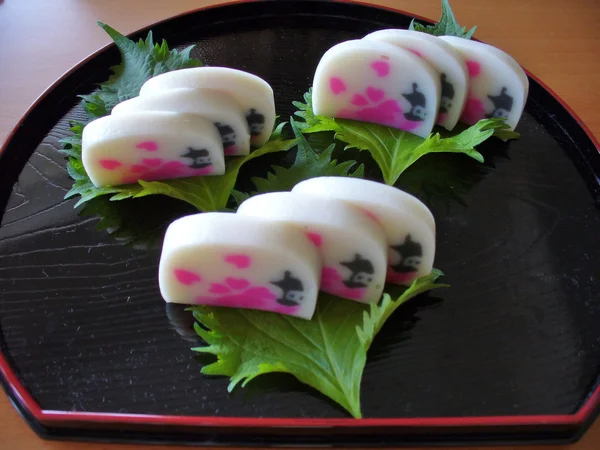 Kamaboko, a Japanese pastry made of Fish — Stock Photo, Image