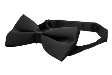 Black bowtie on white background clipart