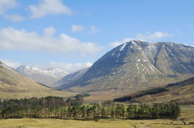 Above Tyndrum in west highlands of scotland in winter clipart