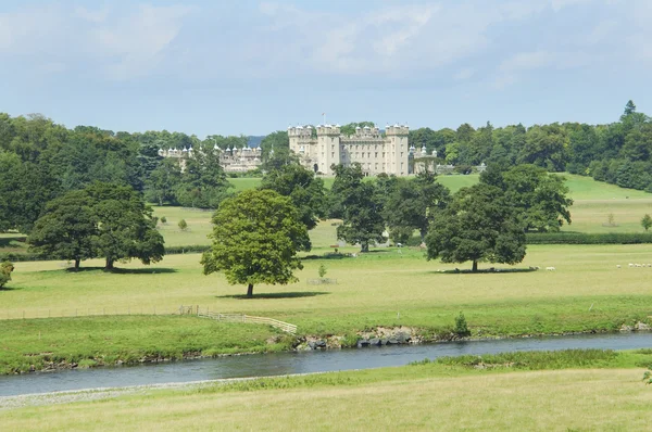 Floors Castle and river Tweed — Stock Photo, Image