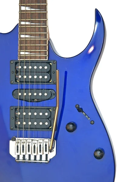 Blue electric guitar — Stock Photo, Image