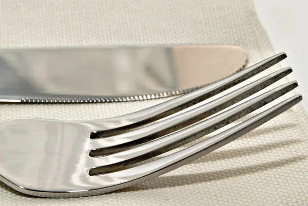 Cuchillo y tenedor — Stockfoto