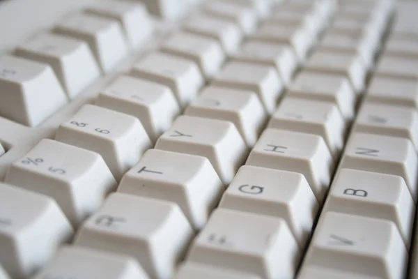 Beyaz klavye — Stok fotoğraf