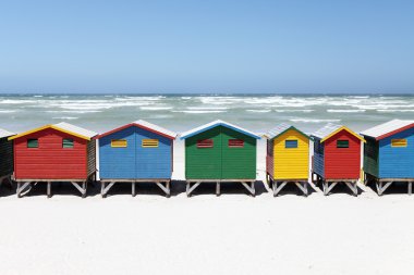 Row of Colorful Beach Hut