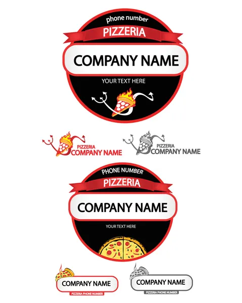 Logo pizza Vettoriale Stock