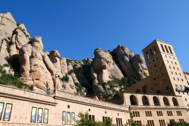 Montserrat, Barcelona, spain clipart