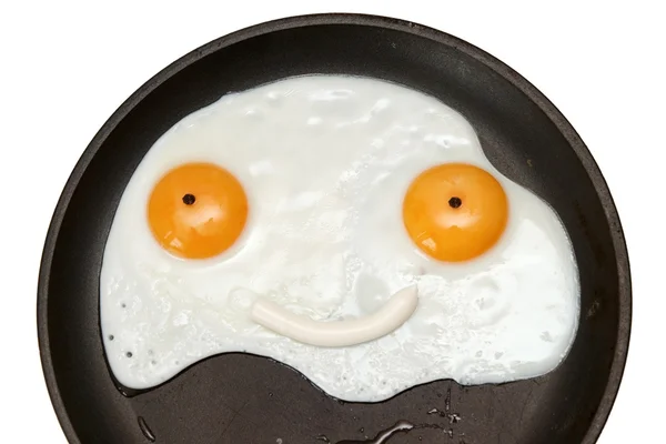 Sorridente faccia colazione — Foto Stock