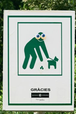 Sign Clean up after your pet clipart