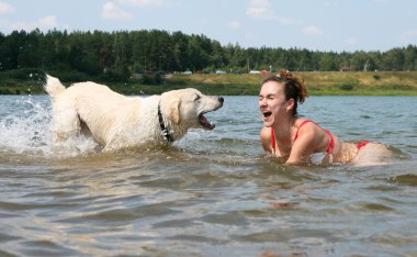 komik köpek witn kız