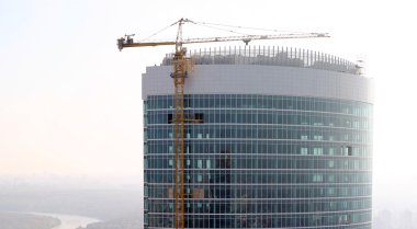 Construction of a skyscraper clipart