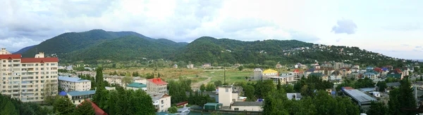 stock image Mountains and city panorama