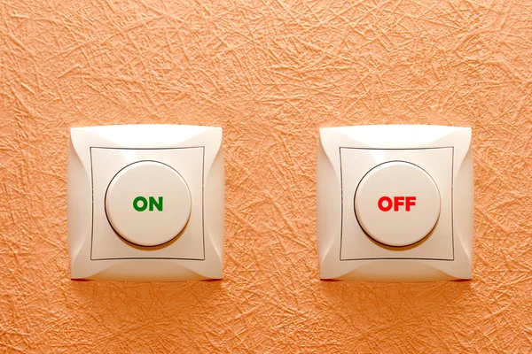 Interruptor de botão em uma parede — Fotografia de Stock
