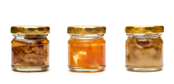 Honung med nötter — Stockfoto