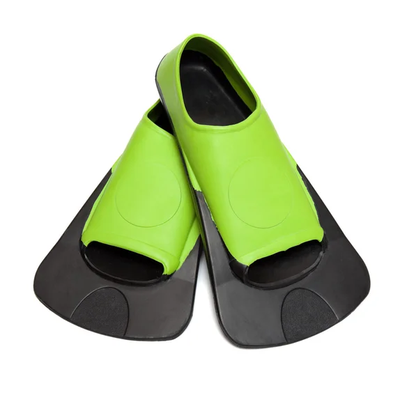 Zapatillas verdes para nadar — Foto de Stock