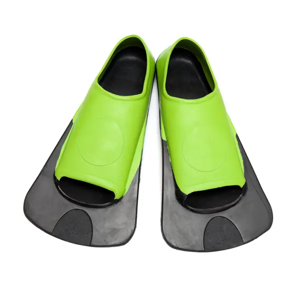 Green Flippers for swimming — Stock Photo, Image