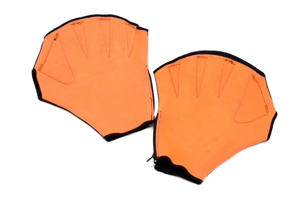 Orange Handschuhe für Aerobic — Stockfoto