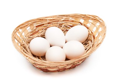 Sepet içinde tavuk yumurta