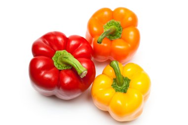 Color peppers. The top view clipart