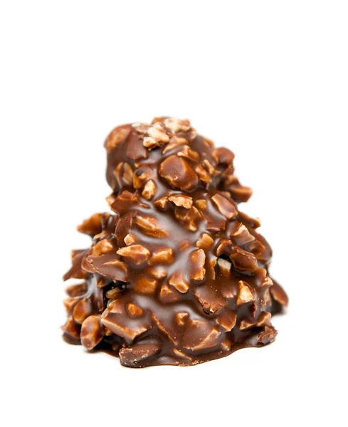 Chocolate espalhado por nozes — Fotografia de Stock