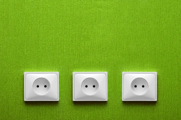 Three Power Outlet — Stock Photo, Image