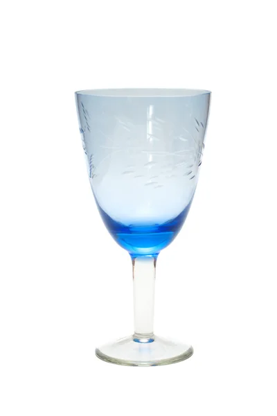 Tom blått glas — Stockfoto