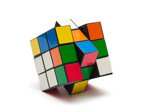 Cube puzzle. wielobarwny — Zdjęcie stockowe