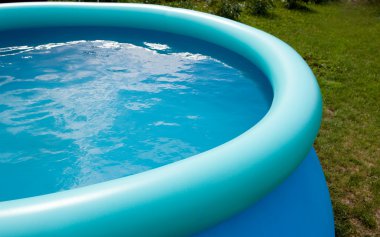 Outdoor pool with a water clipart