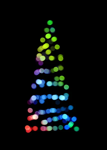 Bunter Weihnachtsbaum — Stockfoto