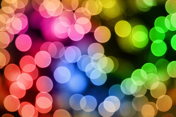 Lumières de Noël floues multicolores — Photo