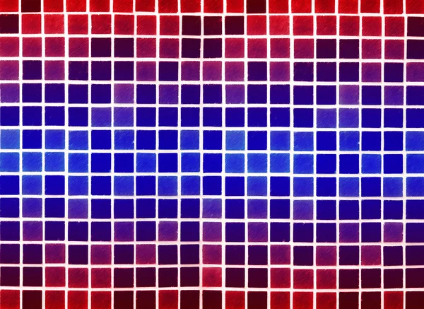 Niebieskim tle czerwony, wykonane z tworzywa sztucznego — Zdjęcie stockowe