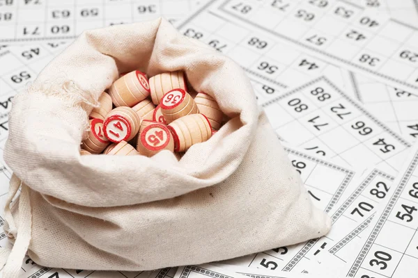 Bag with lotto-casks — Stock Photo, Image