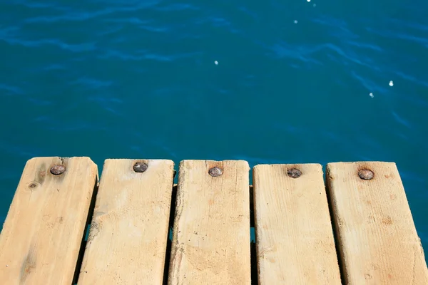 Detail van houten pier — Stockfoto