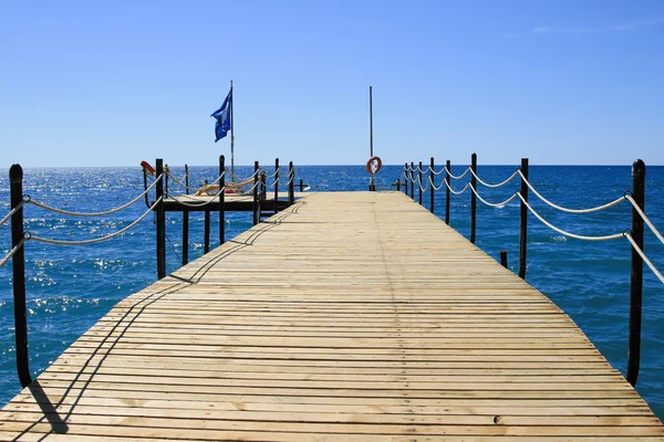 Empty sea pier — Stock Photo, Image