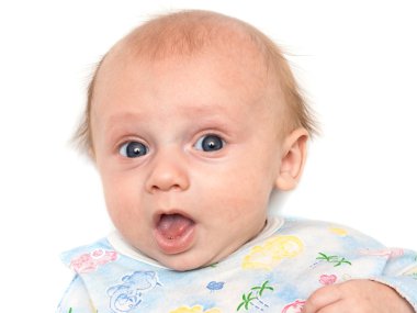 açık ağız bir bebekle portresi