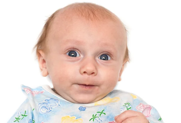 Porträt eines Babys mit einem Ausdruck — Stockfoto
