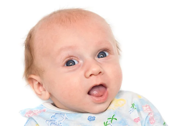 Retrato de um bebê com um sorriso — Fotografia de Stock