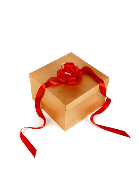 Yay ile hediye kutusu — Stok fotoğraf